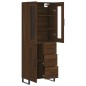 Highboard Braun Eichen-Optik 69,5x34x180 cm Holzwerkstoff Highboard Braun Eichen-Optik 69,5x34x180 cm Holzwerkstoff