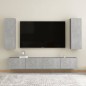 vidaXL 4-tlg. TV-Schrank-Set Betongrau Holzwerkstoff vidaXL 4-tlg. TV-Schrank-Set Betongrau Holzwerkstoff