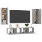 vidaXL 4-tlg. TV-Schrank-Set Betongrau Holzwerkstoff vidaXL 4-tlg. TV-Schrank-Set Betongrau Holzwerkstoff