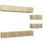 vidaXL 6-tlg. TV-Schrank-Set Sonoma-Eiche Holzwerkstoff vidaXL 6-tlg. TV-Schrank-Set Sonoma-Eiche Holzwerkstoff