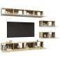 vidaXL 6-tlg. TV-Schrank-Set Sonoma-Eiche Holzwerkstoff vidaXL 6-tlg. TV-Schrank-Set Sonoma-Eiche Holzwerkstoff