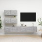 vidaXL 4-tlg. TV-Schrank-Set Betongrau Holzwerkstoff vidaXL 4-tlg. TV-Schrank-Set Betongrau Holzwerkstoff