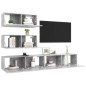 vidaXL 4-tlg. TV-Schrank-Set Betongrau Holzwerkstoff vidaXL 4-tlg. TV-Schrank-Set Betongrau Holzwerkstoff