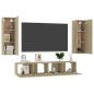 vidaXL 4-tlg. TV-Schrank-Set Sonoma-Eiche Holzwerkstoff vidaXL 4-tlg. TV-Schrank-Set Sonoma-Eiche Holzwerkstoff