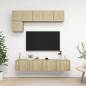 5-tlg. TV-Schrank-Set Sonoma-Eiche Holzwerkstoff 5-tlg. TV-Schrank-Set Sonoma-Eiche Holzwerkstoff