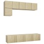 5-tlg. TV-Schrank-Set Sonoma-Eiche Holzwerkstoff 5-tlg. TV-Schrank-Set Sonoma-Eiche Holzwerkstoff