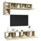 5-tlg. TV-Schrank-Set Sonoma-Eiche Holzwerkstoff 5-tlg. TV-Schrank-Set Sonoma-Eiche Holzwerkstoff