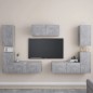 7-tlg. TV-Schrank-Set Betongrau Holzwerkstoff 7-tlg. TV-Schrank-Set Betongrau Holzwerkstoff
