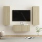 vidaXL 3-tlg. TV-Schrank-Set Sonoma-Eiche Holzwerkstoff vidaXL 3-tlg. TV-Schrank-Set Sonoma-Eiche Holzwerkstoff