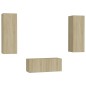 vidaXL 3-tlg. TV-Schrank-Set Sonoma-Eiche Holzwerkstoff vidaXL 3-tlg. TV-Schrank-Set Sonoma-Eiche Holzwerkstoff
