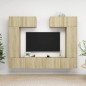 6-tlg. TV-Schrank-Set Sonoma-Eiche Holzwerkstoff 6-tlg. TV-Schrank-Set Sonoma-Eiche Holzwerkstoff