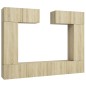 6-tlg. TV-Schrank-Set Sonoma-Eiche Holzwerkstoff 6-tlg. TV-Schrank-Set Sonoma-Eiche Holzwerkstoff