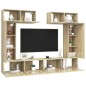 6-tlg. TV-Schrank-Set Sonoma-Eiche Holzwerkstoff 6-tlg. TV-Schrank-Set Sonoma-Eiche Holzwerkstoff