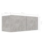 8-tlg. TV-Schrank-Set Betongrau Holzwerkstoff 8-tlg. TV-Schrank-Set Betongrau Holzwerkstoff