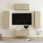 4-tlg. TV-Schrank-Set Sonoma-Eiche Holzwerkstoff 4-tlg. TV-Schrank-Set Sonoma-Eiche Holzwerkstoff