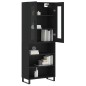 Highboard Schwarz 69,5x34x180 cm Holzwerkstoff Highboard Schwarz 69,5x34x180 cm Holzwerkstoff