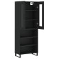 Highboard Schwarz 69,5x34x180 cm Holzwerkstoff Highboard Schwarz 69,5x34x180 cm Holzwerkstoff