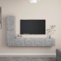 4-tlg. TV-Schrank-Set Betongrau Holzwerkstoff 4-tlg. TV-Schrank-Set Betongrau Holzwerkstoff