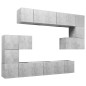 10-tlg. TV-Schrank-Set Betongrau Holzwerkstoff 10-tlg. TV-Schrank-Set Betongrau Holzwerkstoff