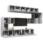 10-tlg. TV-Schrank-Set Betongrau Holzwerkstoff 10-tlg. TV-Schrank-Set Betongrau Holzwerkstoff