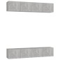 TV-Schränke 4 Stk. Betongrau 80x30x30 cm Holzwerkstoff TV-Schränke 4 Stk. Betongrau 80x30x30 cm Holzwerkstoff