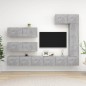 vidaXL 7-tlg. TV-Schrank-Set Betongrau Holzwerkstoff vidaXL 7-tlg. TV-Schrank-Set Betongrau Holzwerkstoff