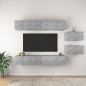 TV-Schränke 8 Stk. Betongrau Holzwerkstoff TV-Schränke 8 Stk. Betongrau Holzwerkstoff
