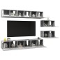 TV-Schränke 8 Stk. Betongrau Holzwerkstoff TV-Schränke 8 Stk. Betongrau Holzwerkstoff