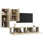 vidaXL 4-tlg. TV-Schrank-Set Sonoma-Eiche Holzwerkstoff vidaXL 4-tlg. TV-Schrank-Set Sonoma-Eiche Holzwerkstoff
