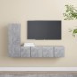 3-tlg. TV-Schrank-Set Betongrau Holzwerkstoff 3-tlg. TV-Schrank-Set Betongrau Holzwerkstoff