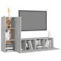 3-tlg. TV-Schrank-Set Betongrau Holzwerkstoff 3-tlg. TV-Schrank-Set Betongrau Holzwerkstoff