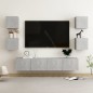 6-tlg. TV-Schrank-Set Betongrau Holzwerkstoff 6-tlg. TV-Schrank-Set Betongrau Holzwerkstoff