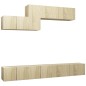 vidaXL 6-tlg. TV-Schrank-Set Sonoma-Eiche Holzwerkstoff vidaXL 6-tlg. TV-Schrank-Set Sonoma-Eiche Holzwerkstoff