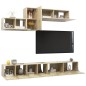 vidaXL 6-tlg. TV-Schrank-Set Sonoma-Eiche Holzwerkstoff vidaXL 6-tlg. TV-Schrank-Set Sonoma-Eiche Holzwerkstoff