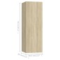 TV-Schränke 4 Stk. Sonoma-Eiche 30,5x30x90 cm Holzwerkstoff TV-Schränke 4 Stk. Sonoma-Eiche 30,5x30x90 cm Holzwerkstoff