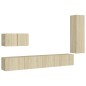 4-tlg. TV-Schrank-Set Sonoma-Eiche Holzwerkstoff 4-tlg. TV-Schrank-Set Sonoma-Eiche Holzwerkstoff