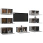 TV-Schränke 7 Stk. Betongrau 30,5x30x60 cm Holzwerkstoff TV-Schränke 7 Stk. Betongrau 30,5x30x60 cm Holzwerkstoff