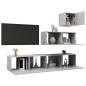 vidaXL 4-tlg. TV-Schrank-Set Betongrau Holzwerkstoff vidaXL 4-tlg. TV-Schrank-Set Betongrau Holzwerkstoff