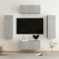 vidaXL 4-tlg. TV-Schrank-Set Betongrau Holzwerkstoff vidaXL 4-tlg. TV-Schrank-Set Betongrau Holzwerkstoff