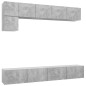 vidaXL 5-tlg. TV-Schrank-Set Betongrau Holzwerkstoff vidaXL 5-tlg. TV-Schrank-Set Betongrau Holzwerkstoff