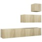 vidaXL 4-tlg. TV-Schrank-Set Sonoma-Eiche Holzwerkstoff vidaXL 4-tlg. TV-Schrank-Set Sonoma-Eiche Holzwerkstoff