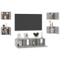 6-tlg. TV-Schrank-Set Betongrau Holzwerkstoff 6-tlg. TV-Schrank-Set Betongrau Holzwerkstoff
