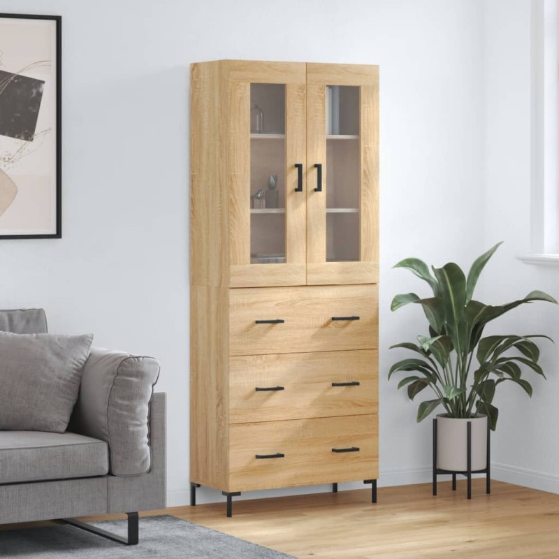 Highboard Sonoma-Eiche 69,5x34x180 cm Holzwerkstoff Highboard Sonoma-Eiche 69,5x34x180 cm Holzwerkstoff