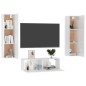 3-tlg. TV-Schrank-Set Hochglanz-Weiß Holzwerkstoff 3-tlg. TV-Schrank-Set Hochglanz-Weiß Holzwerkstoff