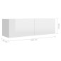 3-tlg. TV-Schrank-Set Hochglanz-Weiß Holzwerkstoff 3-tlg. TV-Schrank-Set Hochglanz-Weiß Holzwerkstoff