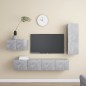 vidaXL 4-tlg. TV-Schrank-Set Betongrau Holzwerkstoff vidaXL 4-tlg. TV-Schrank-Set Betongrau Holzwerkstoff