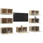 vidaXL TV-Schränke 7 Stk. Sonoma-Eiche 30,5x30x60 cm Holzwerkstoff vidaXL TV-Schränke 7 Stk. Sonoma-Eiche 30,5x30x60 cm Holzwerkstoff