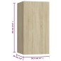 vidaXL TV-Schränke 7 Stk. Sonoma-Eiche 30,5x30x60 cm Holzwerkstoff vidaXL TV-Schränke 7 Stk. Sonoma-Eiche 30,5x30x60 cm Holzwerkstoff