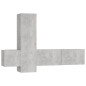 3-tlg. TV-Schrank-Set Betongrau Holzwerkstoff 3-tlg. TV-Schrank-Set Betongrau Holzwerkstoff