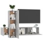 3-tlg. TV-Schrank-Set Betongrau Holzwerkstoff 3-tlg. TV-Schrank-Set Betongrau Holzwerkstoff